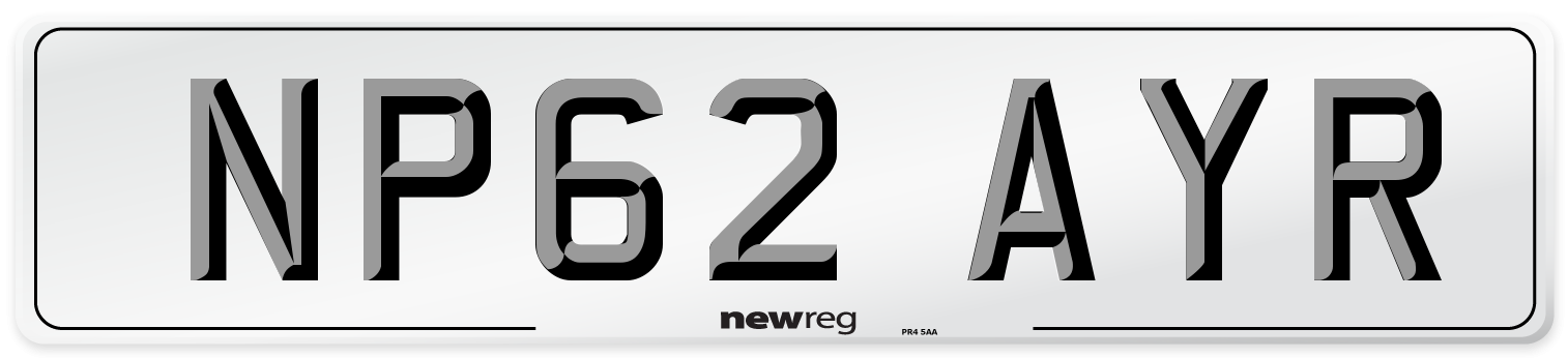 NP62 AYR Number Plate from New Reg